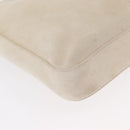 PRADA Chain Shoulder Bag Suede White Auth 165493-15