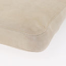 PRADA Chain Shoulder Bag Suede White Auth 165493-16