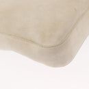 PRADA Chain Shoulder Bag Suede White Auth 165493-17