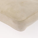 PRADA Chain Shoulder Bag Suede White Auth 165493-8