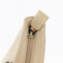PRADA Chain Shoulder Bag Suede White Auth 165493-18