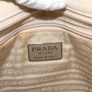 PRADA Chain Shoulder Bag Suede White Auth 165493-19