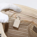 PRADA Chain Shoulder Bag Suede White Auth 165493-22