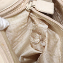 PRADA Chain Shoulder Bag Suede White Auth 165493-11
