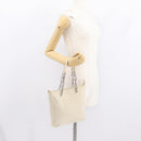 PRADA Chain Shoulder Bag Suede White Auth 165493-23