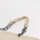 PRADA Chain Shoulder Bag Suede White Auth 165493-14