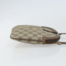 GUCCI GG Supreme Web Sherry Line Shoulder Bag PVC Beige Gold Auth 165494-3