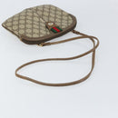 GUCCI GG Supreme Web Sherry Line Shoulder Bag PVC Beige Gold Auth 165494-7