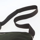 PRADA Shoulder Bag Nylon Khaki Silver Auth 165495-8