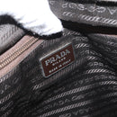 PRADA Tote Bag Nylon Beige Silver Auth 165496-18