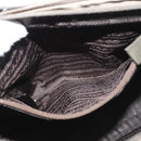 PRADA Tote Bag Nylon Beige Silver Auth 165496-22