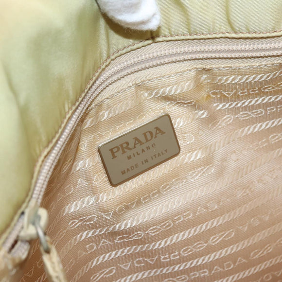 PRADA Tote Bag Nylon Ivory Auth 165498