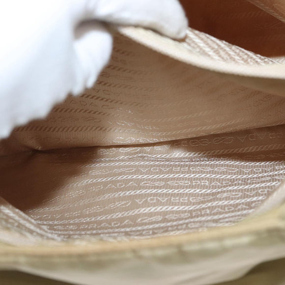 PRADA Tote Bag Nylon Ivory Auth 165498