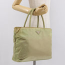 PRADA Tote Bag Nylon Ivory Auth 165498-27