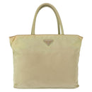 PRADA Tote Bag Nylon Ivory Auth 165498-13