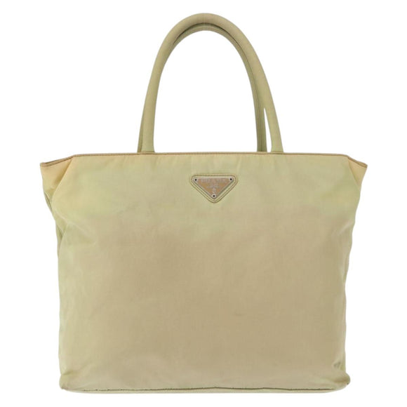 PRADA Tote Bag Nylon Ivory Auth 165498