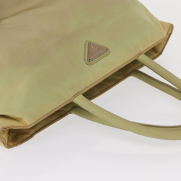 PRADA Tote Bag Nylon Ivory Auth 165498