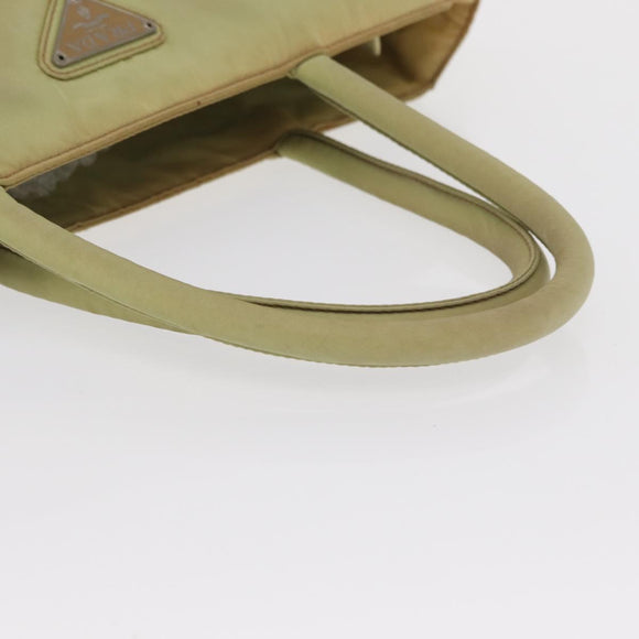 PRADA Tote Bag Nylon Ivory Auth 165498