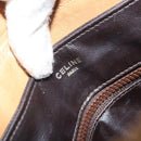 CELINE Macadam Canvas Shoulder Bag PVC Beige Gold Auth 165501-17