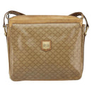 CELINE Macadam Canvas Shoulder Bag PVC Beige Gold Auth 165501-2