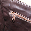 CELINE Macadam Canvas Shoulder Bag PVC Beige Gold Auth 165501-21