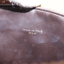 CELINE Macadam Canvas Shoulder Bag PVC Beige Gold Auth 165501-25