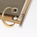 Chloe Roy Double Clutch Shoulder Bag Leather Gray Silver Auth 165505-11