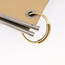 Chloe Roy Double Clutch Shoulder Bag Leather Gray Silver Auth 165505-12