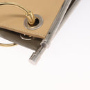 Chloe Roy Double Clutch Shoulder Bag Leather Gray Silver Auth 165505-13