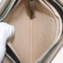 Chloe Roy Double Clutch Shoulder Bag Leather Gray Silver Auth 165505-20