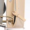 Chloe Roy Double Clutch Shoulder Bag Leather Gray Silver Auth 165505-21