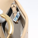 Chloe Roy Double Clutch Shoulder Bag Leather Gray Silver Auth 165505-23