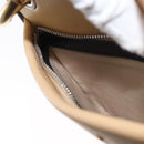 Chloe Roy Double Clutch Shoulder Bag Leather Gray Silver Auth 165505-24