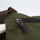 PRADA Shoulder Bag Nylon Khaki Silver Auth 165507-20