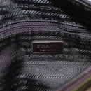 PRADA Shoulder Bag Nylon Khaki Silver Auth 165507-22