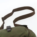 PRADA Shoulder Bag Nylon Khaki Silver Auth 165507-14