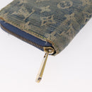 LOUIS VUITTON Monogram Denim Zippy Wallet Blue M95342 LV Auth 165510-7