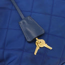 PRADA Chain Shoulder Bag Nylon Blue Gold Auth 165511-10