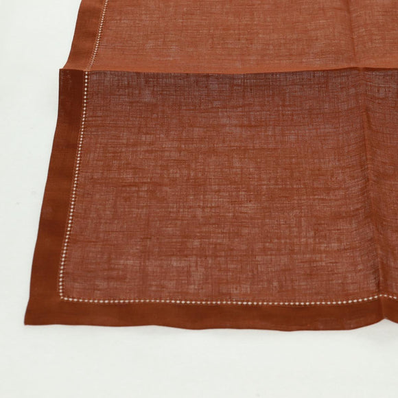 HERMES Place Mat Canvas Brown Auth 165512M