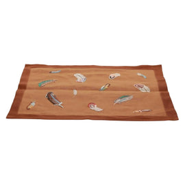 HERMES Place Mat Canvas Brown Auth 165512A - 0