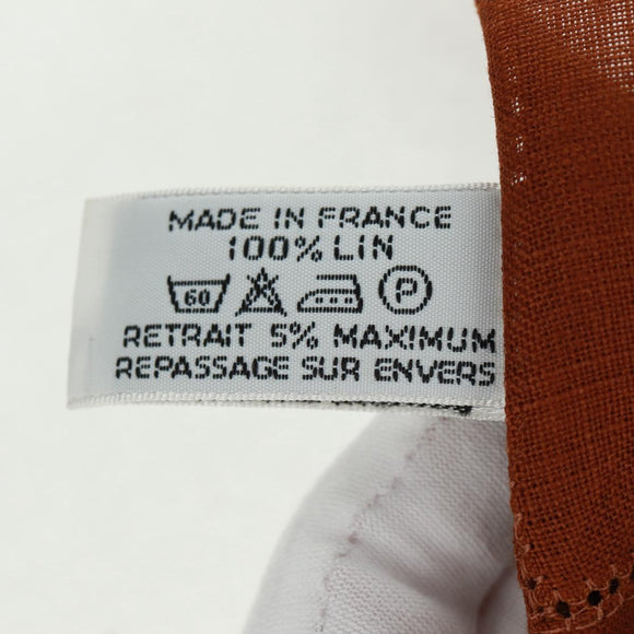 HERMES Place Mat Canvas Brown Auth 165512M