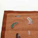 HERMES Place Mat Canvas Brown Auth 165512A-3