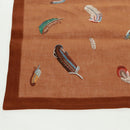 HERMES Place Mat Canvas Brown Auth 165512M-5