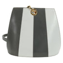 Salvatore Ferragamo Shoulder Bag Leather Gray Gold Auth 165516V-2