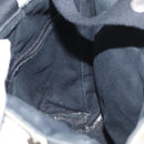 HERMES Hand Bag Canvas Gray Silver Auth 165517-20