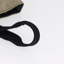 HERMES Hand Bag Canvas Gray Silver Auth 165517-7