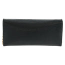 PRADA Chain wallet Shoulder Bag Leather Black Gold Auth 165528V-2