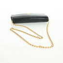 PRADA Chain wallet Shoulder Bag Leather Black Gold Auth 165528V-7