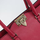 VALENTINO Rock Studs Hand Bag Leather 2way Pink Gold Auth 165535-20