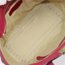 VALENTINO Rock Studs Hand Bag Leather 2way Pink Gold Auth 165535-11